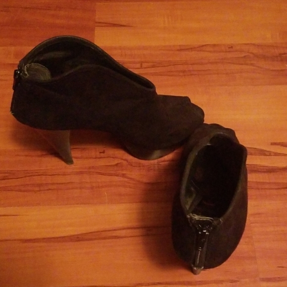 Peep Toe Bootie Heels - Picture 2 of 5